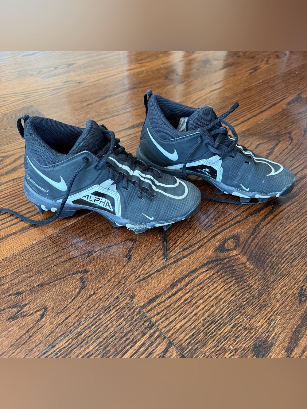 Nike Alpha Boy’s Black and White Athletic Cleats